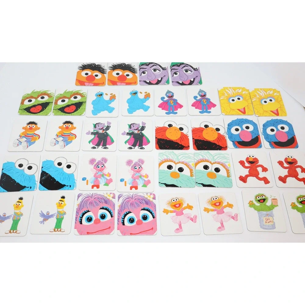 Hasbro Sesame Street Memory Game 36 Bigger Cards Preschool Matching Complete
